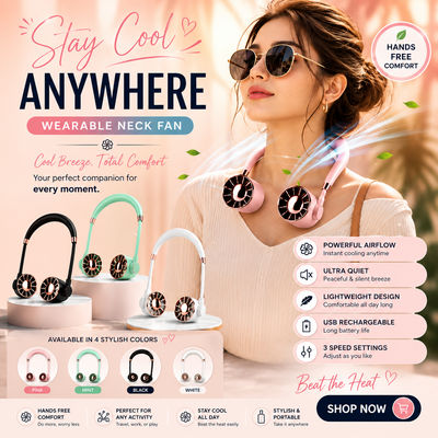 Portable Rechargeable Neck Fan