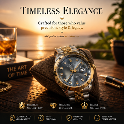 Men's Luxury Diamond Dial Watch
