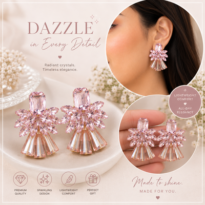 Crystal Earrings for Women and light weight
